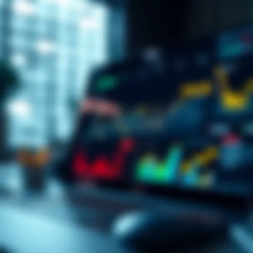 A modern financial dashboard displaying investment data