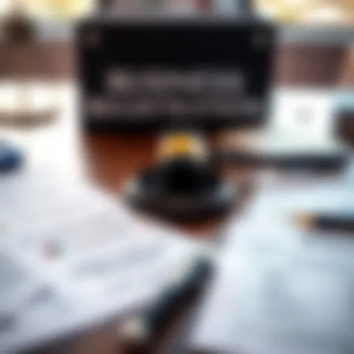 Business registration documents laid out on a table