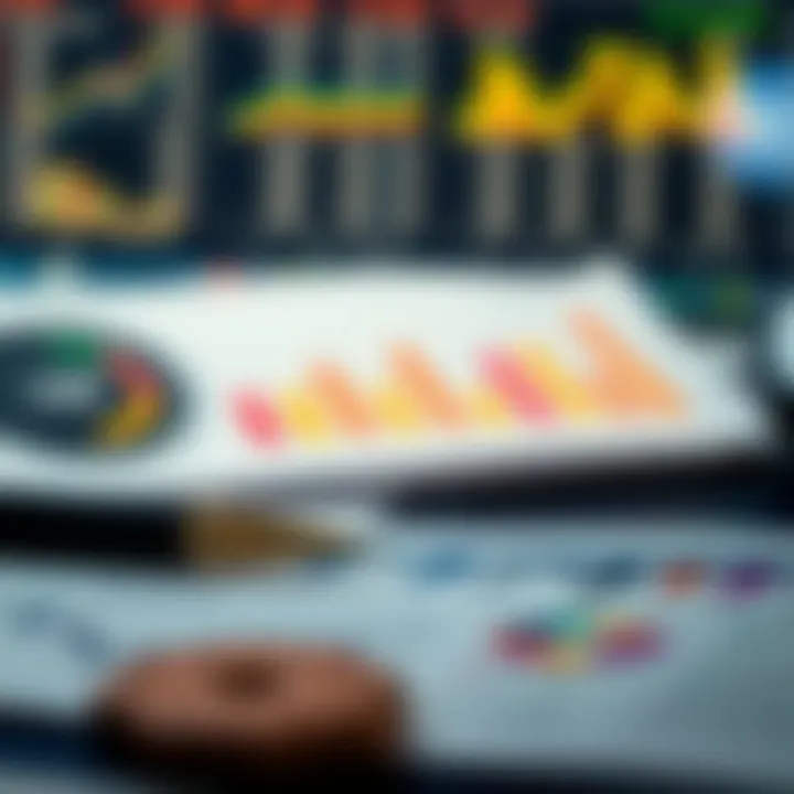 Analyzing Financial Performance Close-up of financial reports and charts