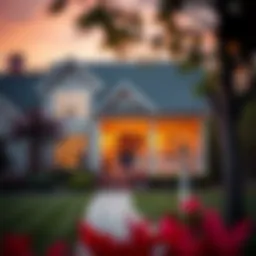 A beautiful suburban home showcasing its exterior with a well-maintained garden