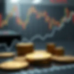 Conceptual representation of cryptocurrency value