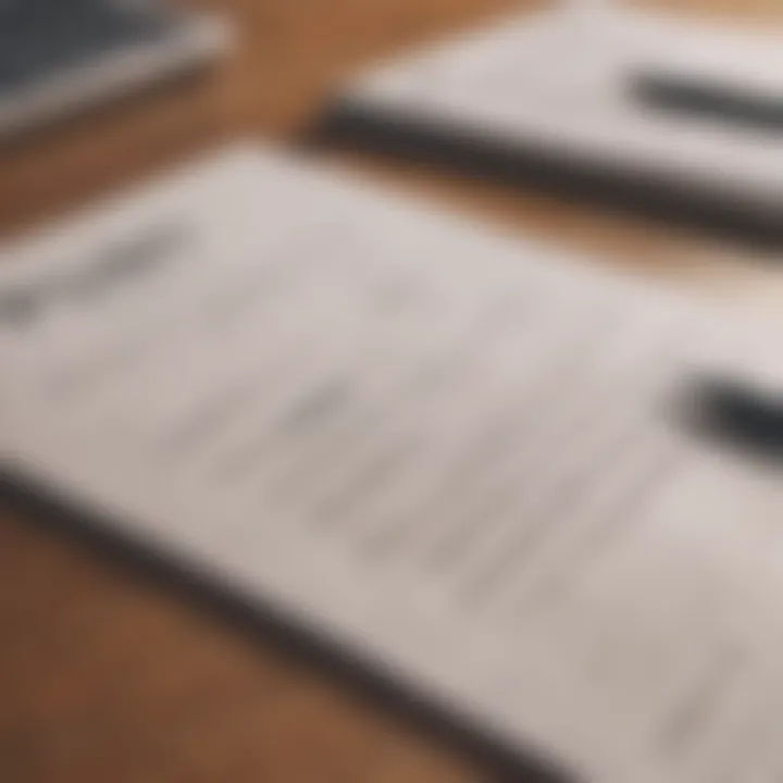 A close-up view of a signed FSBO contract on a wooden table.