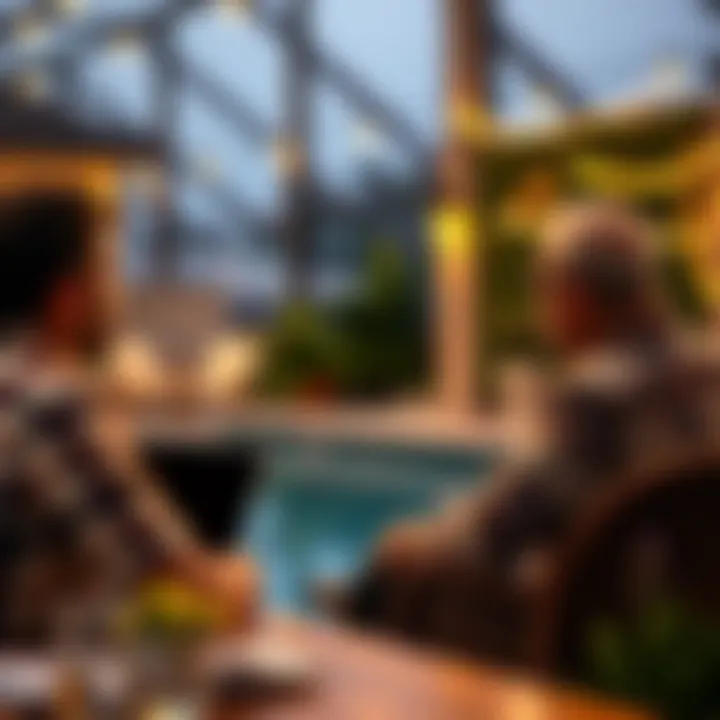 Advisor Discussion on Pool Financing Financial advisor discussing pool financing with clients
