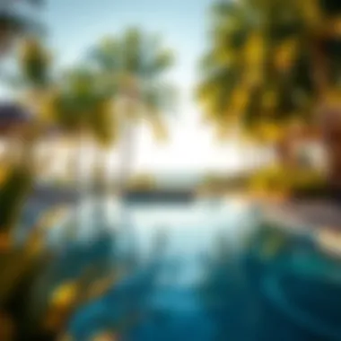 Stunning Residential Pool Stunning residential pool surrounded by tropical landscape