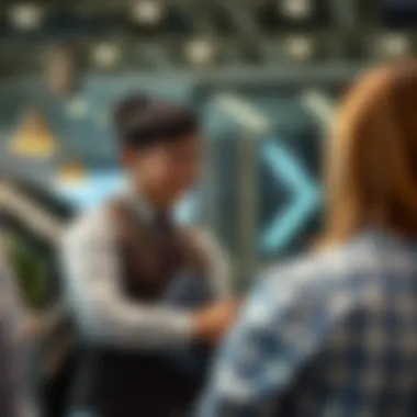 A business representative engaging effectively with a client