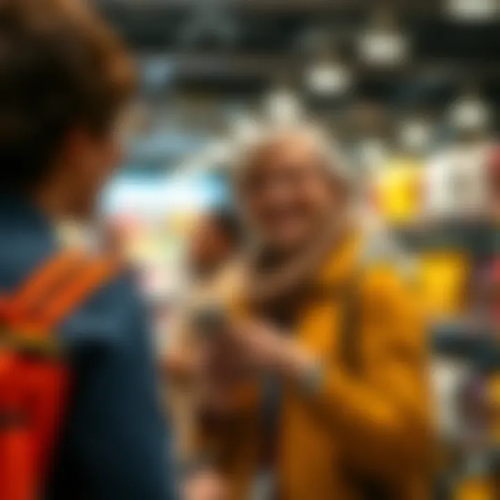 A customer enjoying a personalized shopping experience