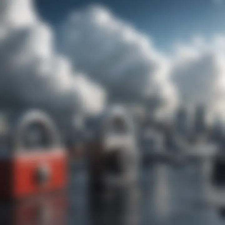 Illustration depicting enhanced security measures in the cloud