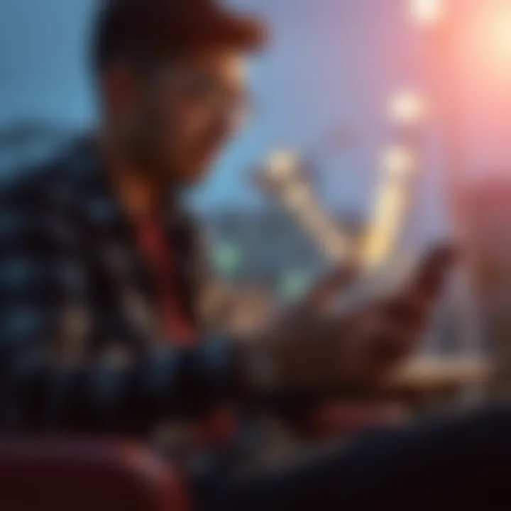 Freelancing Opportunities through Mobile Devices Freelancer working on a mobile device