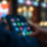 Smartphone displaying various monetization apps