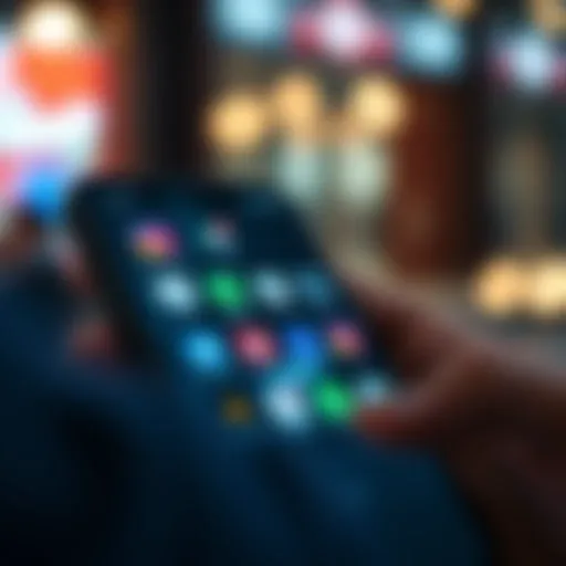 Smartphone displaying various monetization apps