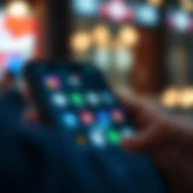 Exploring Monetization Apps on a Smartphone Smartphone displaying various monetization apps