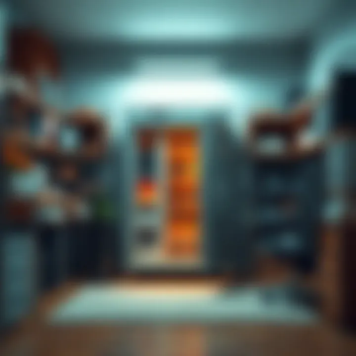 Practical Use of Safe Deposit Boxes in Personal Finance An organized home office featuring a fire resistant safe deposit box.