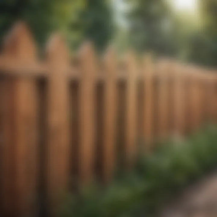 Detailed view of a wooden fence