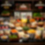An assortment of gourmet food products displayed online