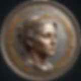 Detailed close-up of a rare coin highlighting its unique features