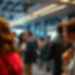 A professional networking event showcasing diverse career paths