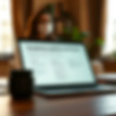 Navigating Legalities and Taxes A laptop displaying legal and tax resources for freelancers