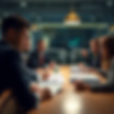 A strategic meeting highlighting teamwork in financial advisory