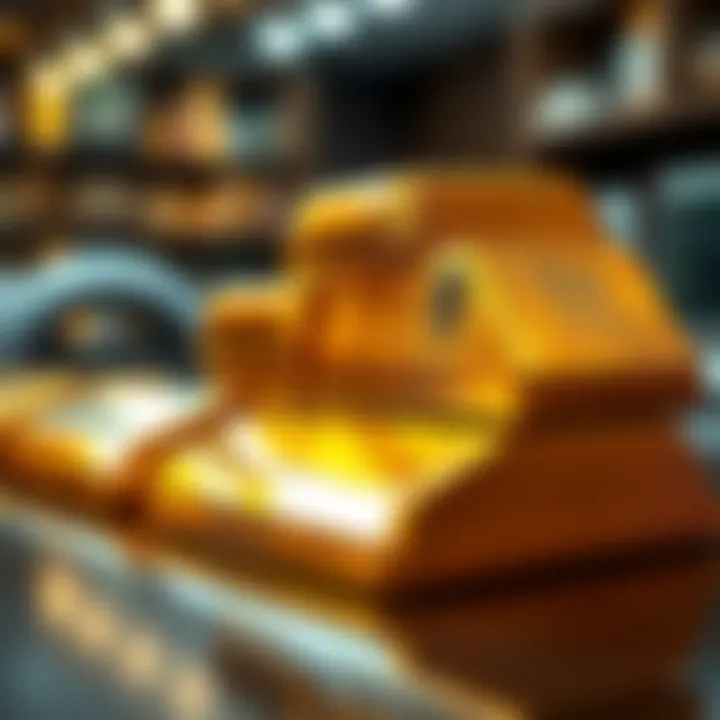 The Stability of Gold Investment A close-up of gold bars stacked neatly on a table