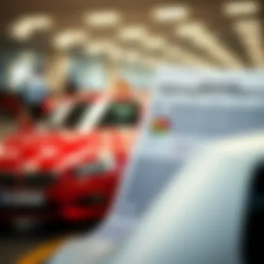 A detailed comparison chart of car valuations