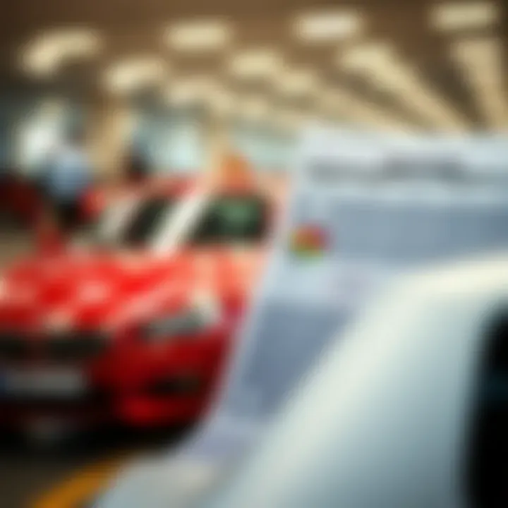 A detailed comparison chart of car valuations
