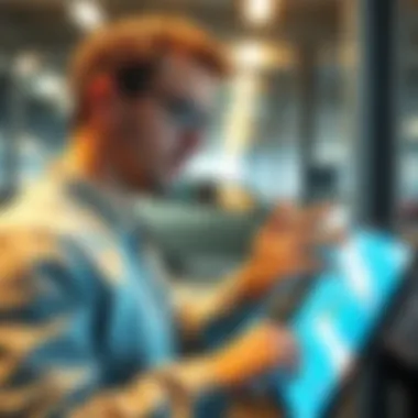 A user interacting with a digital valuation tool