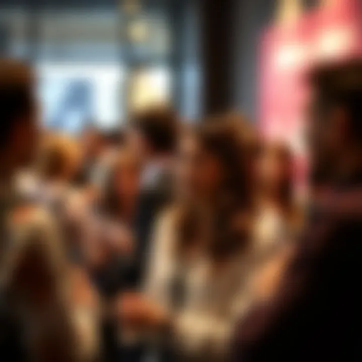 Networking for Career Growth Group of individuals engaged in networking at an event