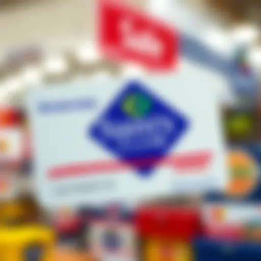 Illustration of Sam's Club membership card with benefits highlighted