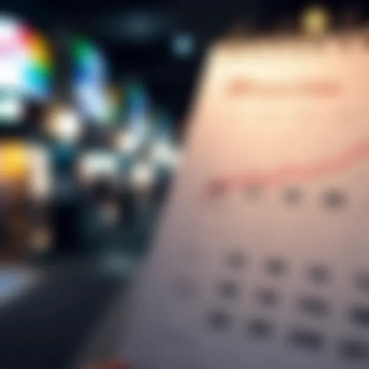 Calendar highlighting Shopify's report dates