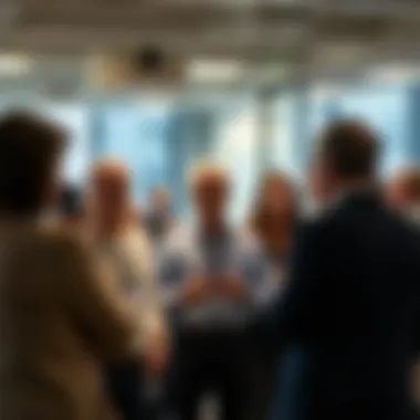Networking with Real Estate Professionals Group discussion among real estate professionals sharing insights