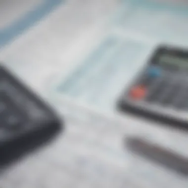 Financial Planning Tools A calculator and budget sheets representing financial planning