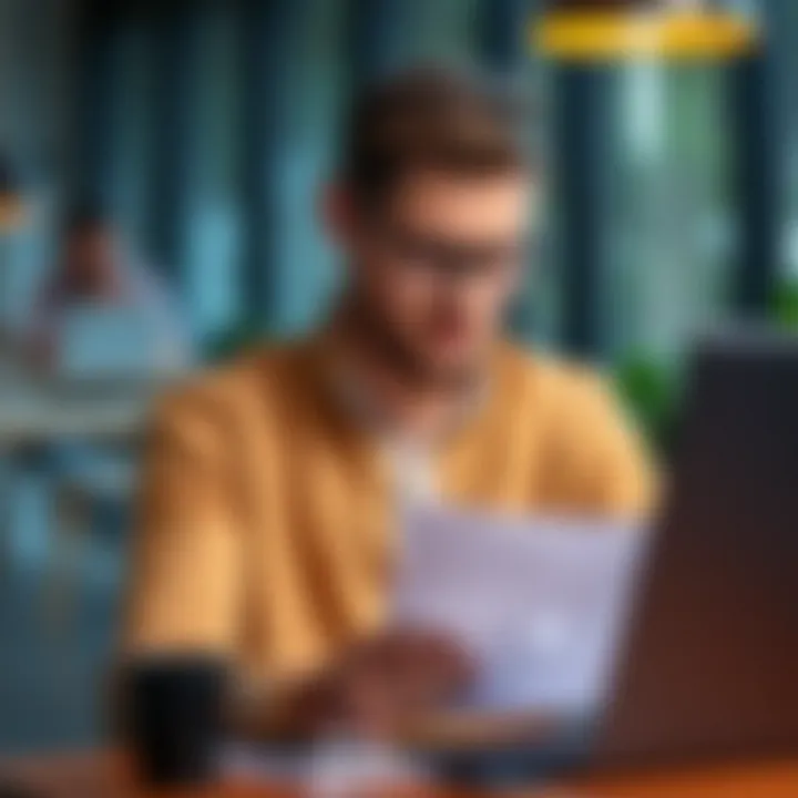 Reviewing Remote Work Tax Deductions Professional reviewing tax deductions related to remote work