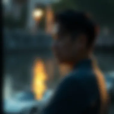 A person contemplating financial decisions in a serene environment.
