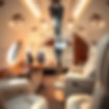 Luxury private jet interior showcasing comfort and elegance