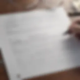 A lawyer reviewing a retainer agreement with a client.