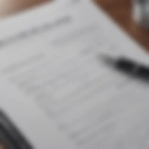 Legal documents and a pen arranged on a desk