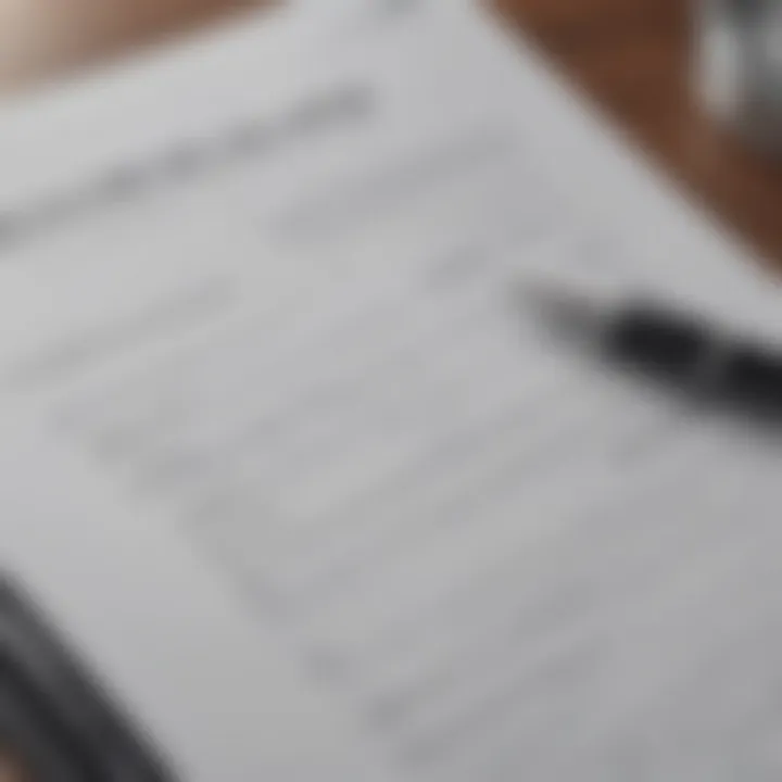 Legal documents and a pen arranged on a desk