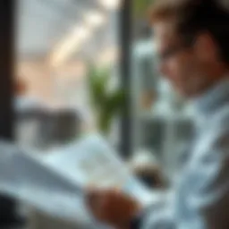 A thoughtful person reviewing health care documents