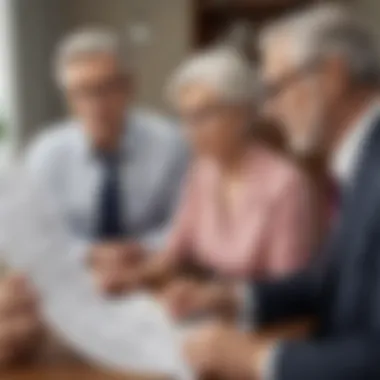 Consultation on Retirement Options A financial advisor discussing retirement options with a couple