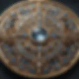 Close-up of an ornate vintage brooch showcasing intricate craftsmanship