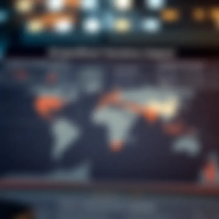 Geopolitical Tensions Impact World map highlighting geopolitical tensions