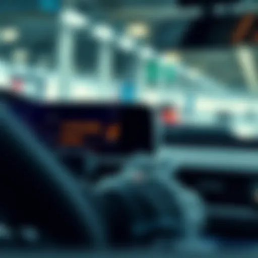 A close-up view of vehicle assessment tools used in dealerships