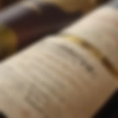 A close-up of wine labels highlighting provenance